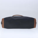 GUCCI Micro GG Canvas Hand Bag PVC Leather Black Brown Auth ep6684-5