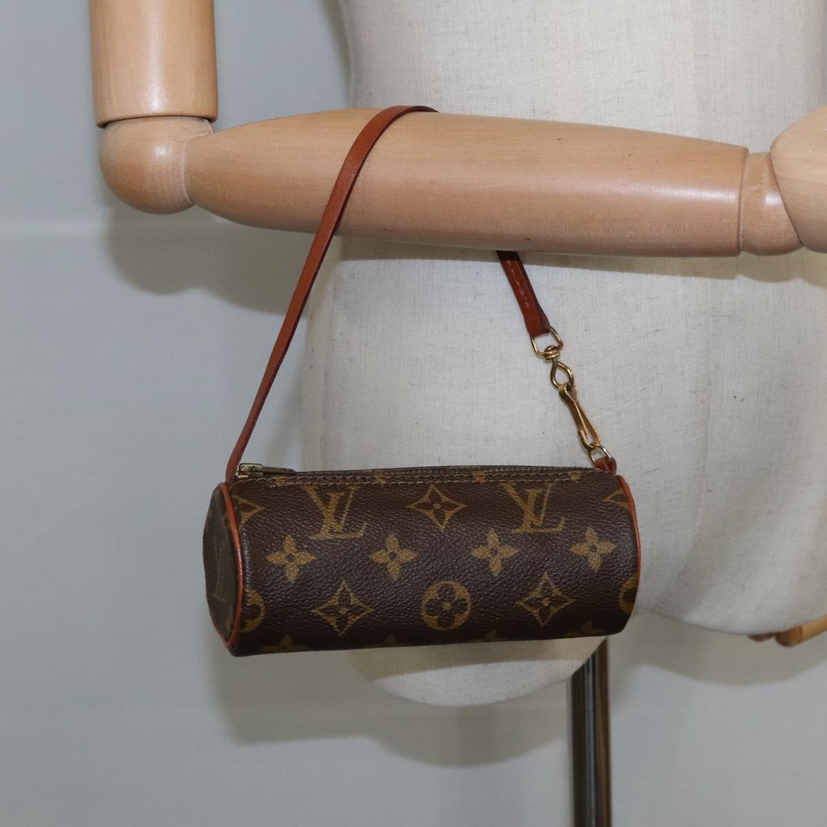 LOUIS VUITTON Monogram Papillon Pouch Vintage LV Auth ep6685