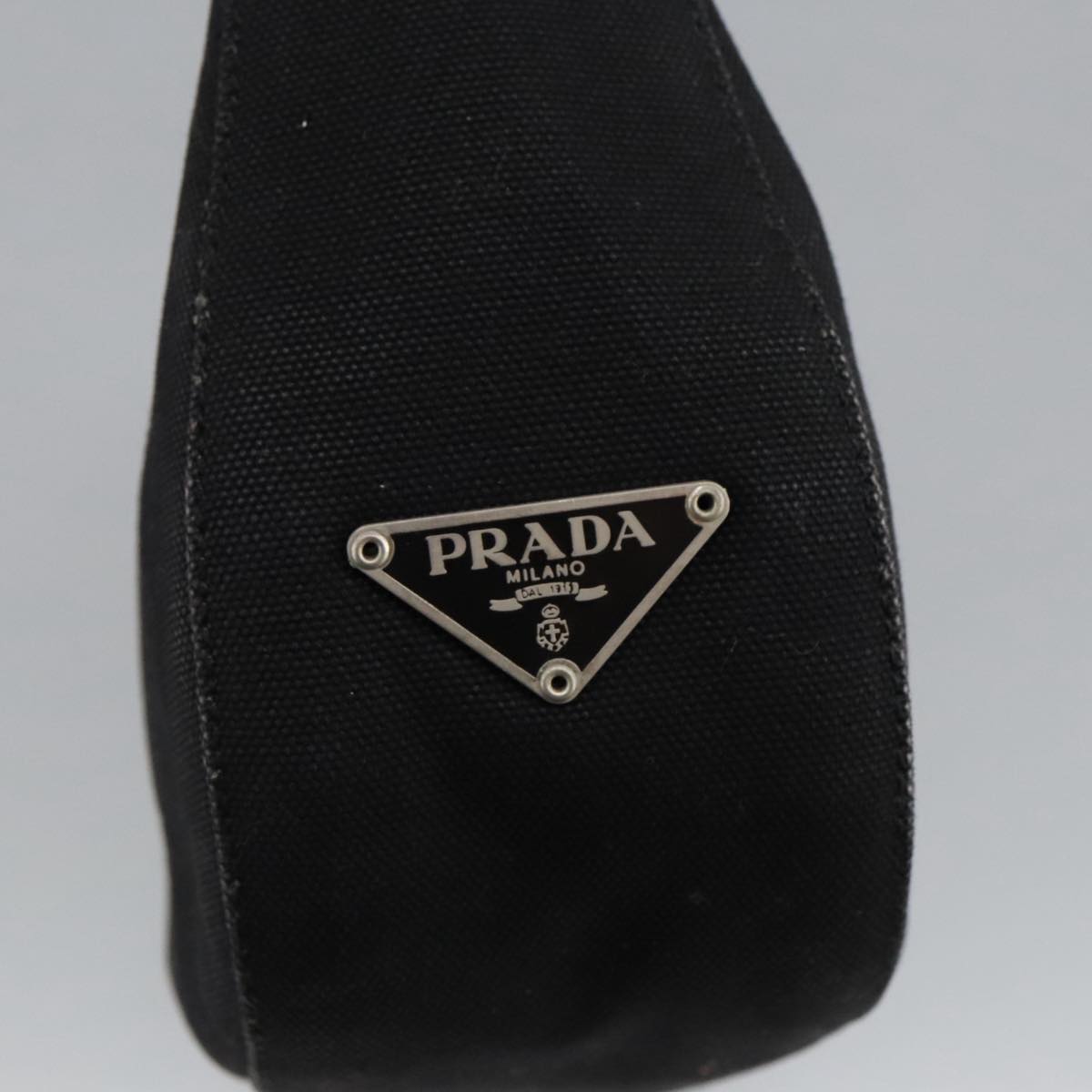 PRADA Shoulder Bag Canvas Black Auth ep6690