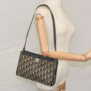 Christian Dior Trotter Canvas Shoulder Bag Navy Auth ep6695-20