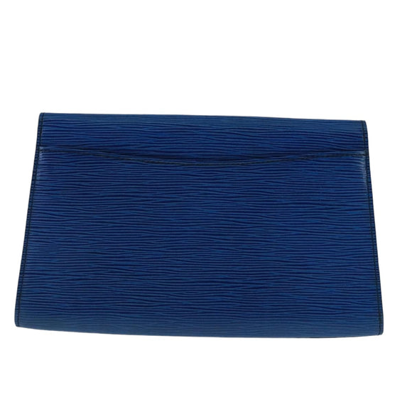 LOUIS VUITTON Epi Art Deco Clutch Bag Blue M52635 LV Auth ep6698