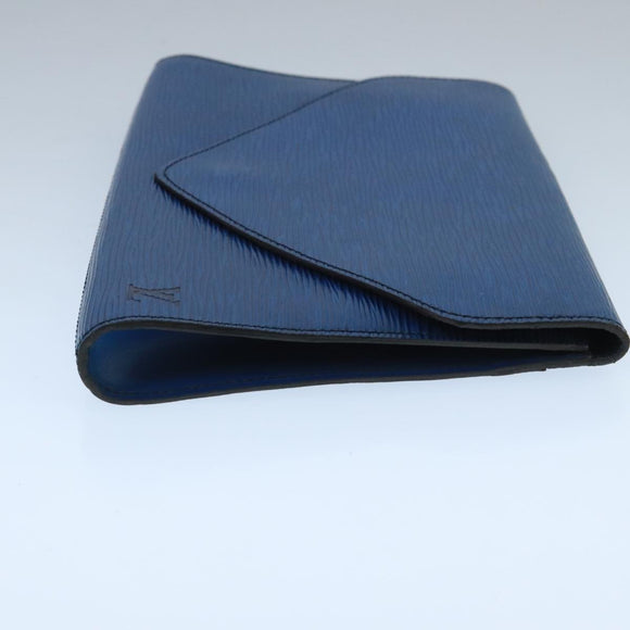 LOUIS VUITTON Epi Art Deco Clutch Bag Blue M52635 LV Auth ep6698