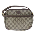 GUCCI GG Supreme Shoulder Bag PVC Leather Beige Auth ep6706-13