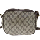 GUCCI GG Supreme Shoulder Bag PVC Leather Beige Auth ep6706-2