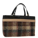 BURBERRY Nova Check Tote Bag Wool Beige Auth ep6709-1