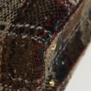 BURBERRY Nova Check Tote Bag Wool Beige Auth ep6709-15