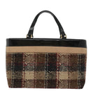 BURBERRY Nova Check Tote Bag Wool Beige Auth ep6709-2