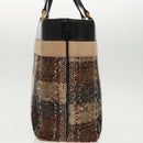 BURBERRY Nova Check Tote Bag Wool Beige Auth ep6709-3