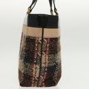 BURBERRY Nova Check Tote Bag Wool Beige Auth ep6709-4