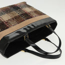 BURBERRY Nova Check Tote Bag Wool Beige Auth ep6709-6