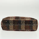 BURBERRY Nova Check Tote Bag Wool Beige Auth ep6709-5