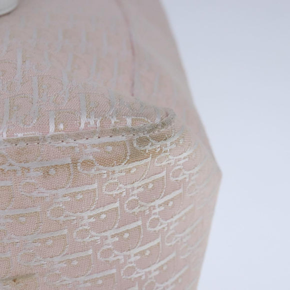 Christian Dior Trotter Canvas Tote Bag Pink Silver Auth ep6713