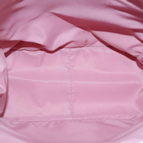 Christian Dior Trotter Canvas Tote Bag Pink Silver Auth ep6713