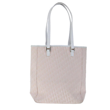 Christian Dior Trotter Canvas Tote Bag Pink Silver Auth ep6713 - 0