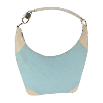 GUCCI GG Canvas Shoulder Bag Light Blue White Auth ep6725