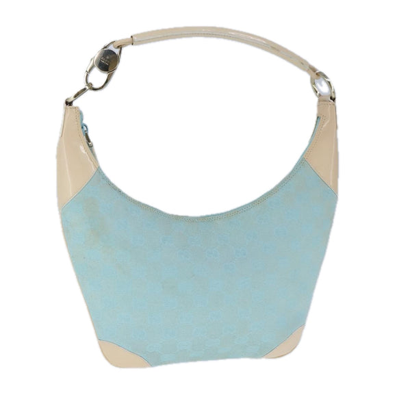 GUCCI GG Canvas Shoulder Bag Light Blue White Auth ep6725