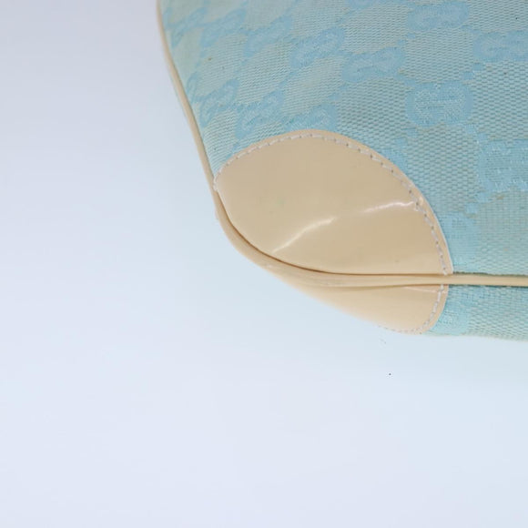 GUCCI GG Canvas Shoulder Bag Light Blue White Auth ep6725