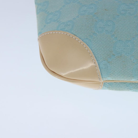 GUCCI GG Canvas Shoulder Bag Light Blue White Auth ep6725