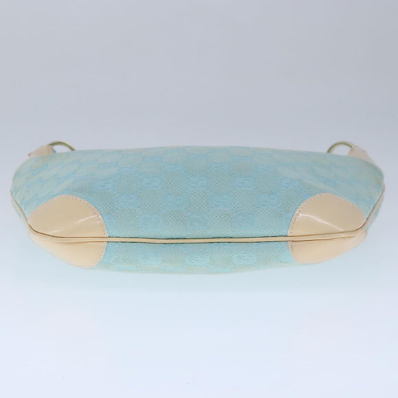 GUCCI GG Canvas Shoulder Bag Light Blue White Auth ep6725