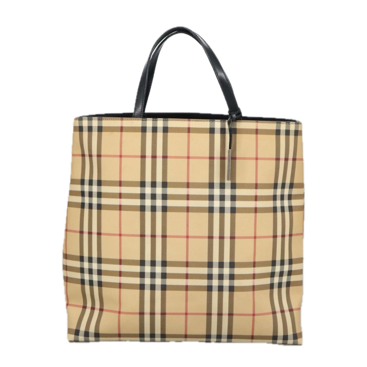 BURBERRY Nova Check Tote Bag PVC Beige Auth ep6726 - 0