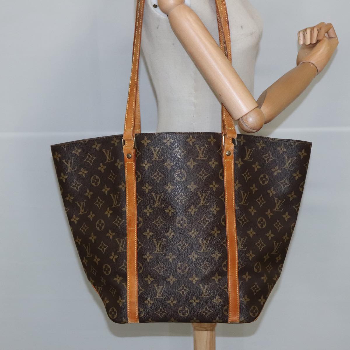 LOUIS VUITTON Monogram Sac Shopping Tote Bag M51108 LV Auth ep6739