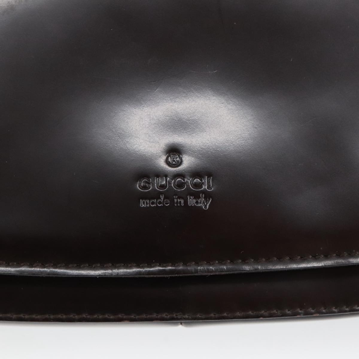 GUCCI Shoulder Bag Leather Brown 001 3195 Auth ep6740