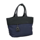 PRADA Hand Bag Nylon Navy Silver Auth ep6744-1