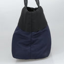 PRADA Hand Bag Nylon Navy Silver Auth ep6744-4