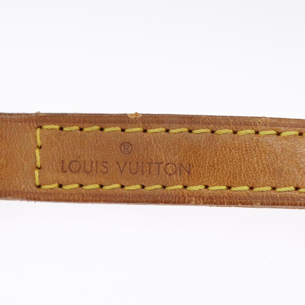 LOUIS VUITTON Shoulder Strap Leather 36.2"" Beige LV Auth ep6753