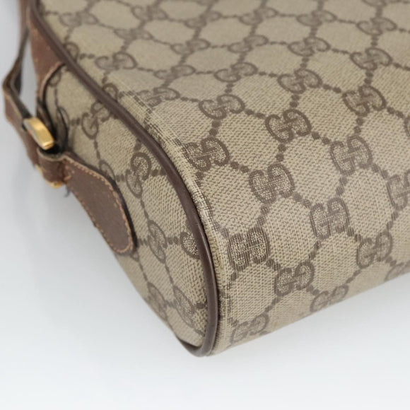 GUCCI GG Supreme Web Sherry Line Shoulder Bag PVC Beige Green Red Auth ep6771