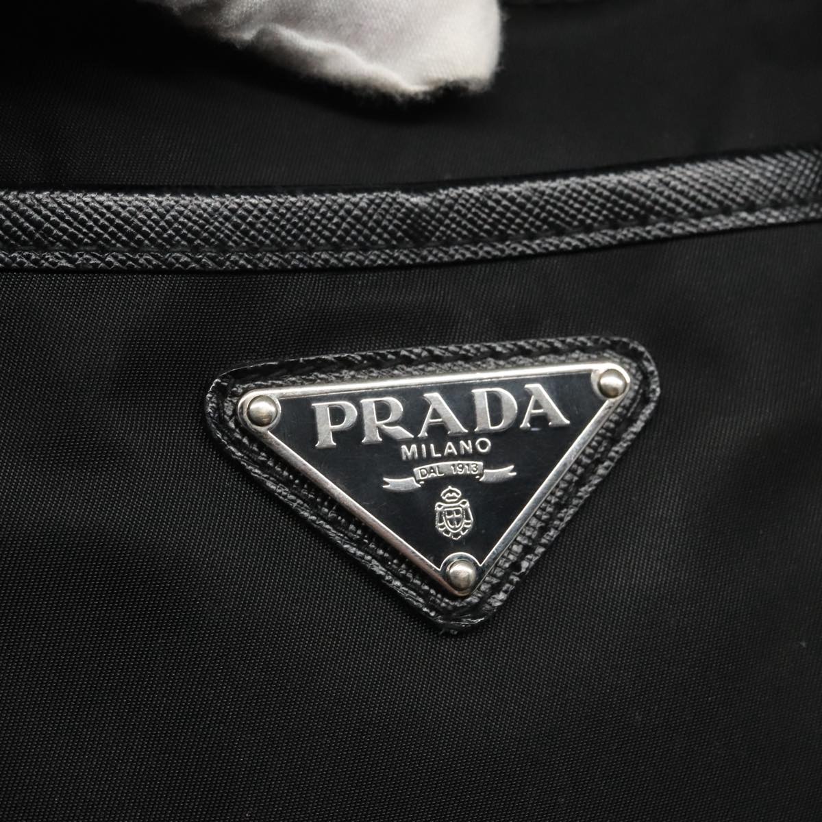 PRADA Tote Bag Nylon Black Auth ep6784