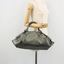 LOEWE Anagram Nappa Aire Hand Bag Leather Gunmetal Auth ep6842-24