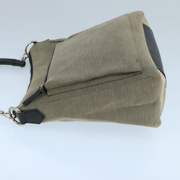 GUCCI Bamboo Hand Bag Outlet Canvas Beige 35692 Auth ep6849