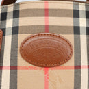Burberrys Nova Check Hand Bag Canvas Beige Auth ep6868-10