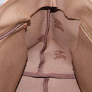Burberrys Nova Check Hand Bag Canvas Beige Auth ep6868-17