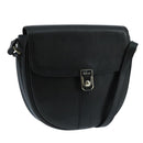Burberrys Shoulder Bag Leather Black Silver Auth ep6871-1