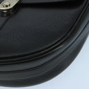 Burberrys Shoulder Bag Leather Black Silver Auth ep6871-9