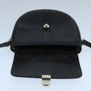 Burberrys Shoulder Bag Leather Black Silver Auth ep6871-11