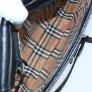 Burberrys Shoulder Bag Leather Black Silver Auth ep6871-12