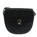 Burberrys Shoulder Bag Leather Black Silver Auth ep6871-13