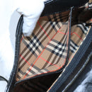 Burberrys Shoulder Bag Leather Black Silver Auth ep6871-20