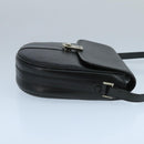Burberrys Shoulder Bag Leather Black Silver Auth ep6871-3
