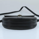 Burberrys Shoulder Bag Leather Black Silver Auth ep6871-5