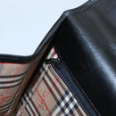 Burberrys Hand Bag Leather 2way Black Silver Auth ep6872-18