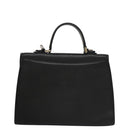 Burberrys Hand Bag Leather 2way Black Silver Auth ep6872-2