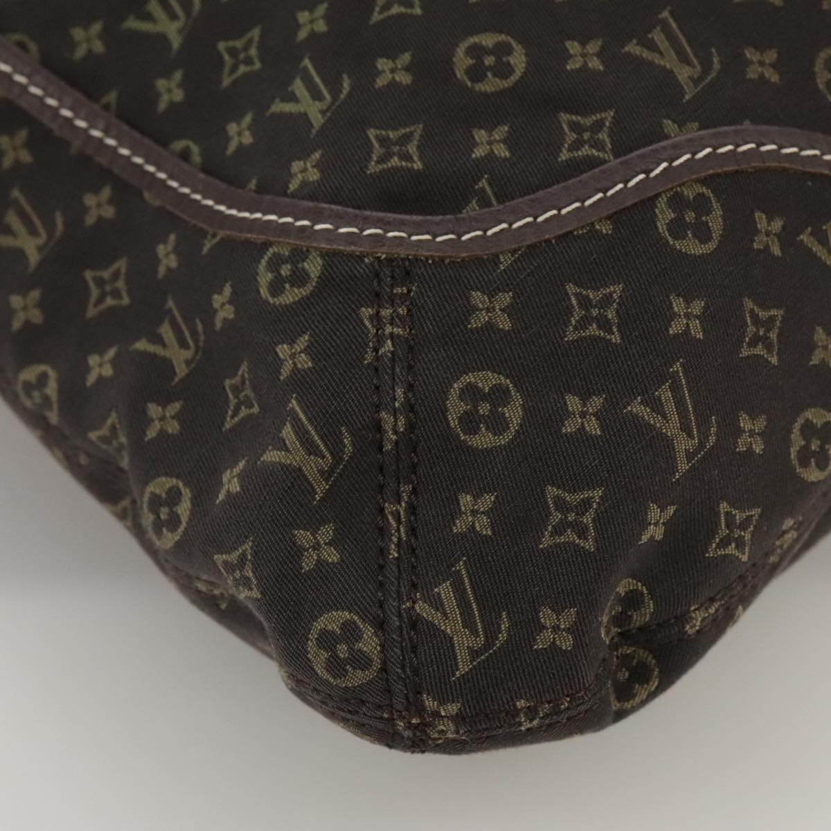 LOUIS VUITTON Monogram Mini Lin Buzasu Anjoul Bag Brown M95617 LV Auth ep6886