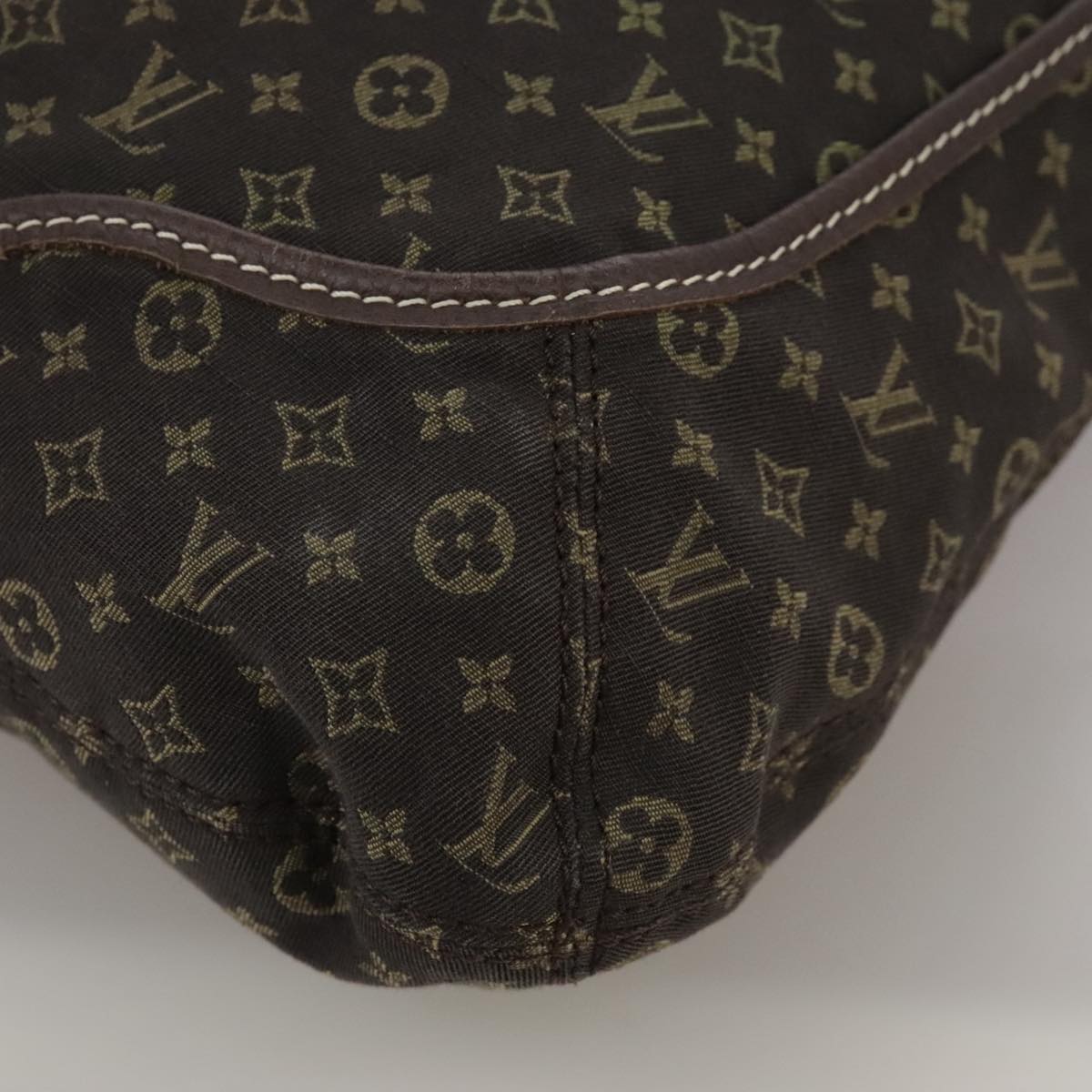 LOUIS VUITTON Monogram Mini Lin Buzasu Anjoul Bag Brown M95617 LV Auth ep6886