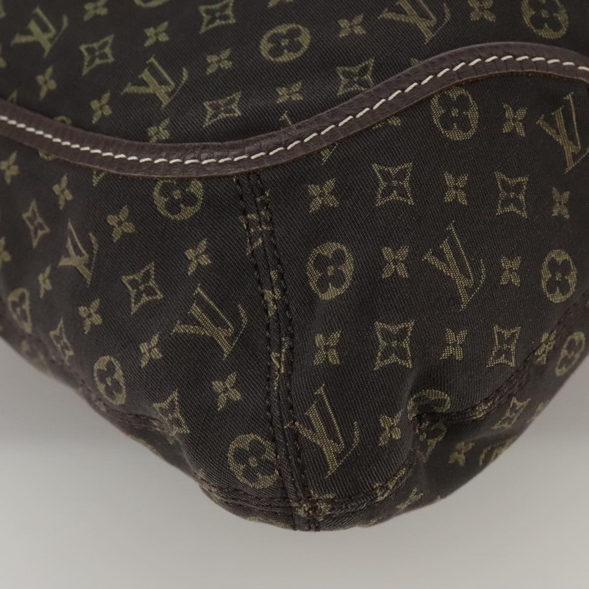 LOUIS VUITTON Monogram Mini Lin Buzasu Anjoul Bag Brown M95617 LV Auth ep6886