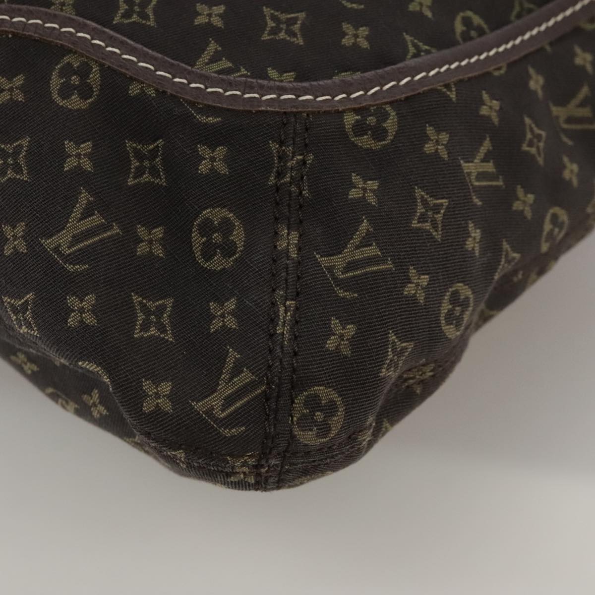 LOUIS VUITTON Monogram Mini Lin Buzasu Anjoul Bag Brown M95617 LV Auth ep6886