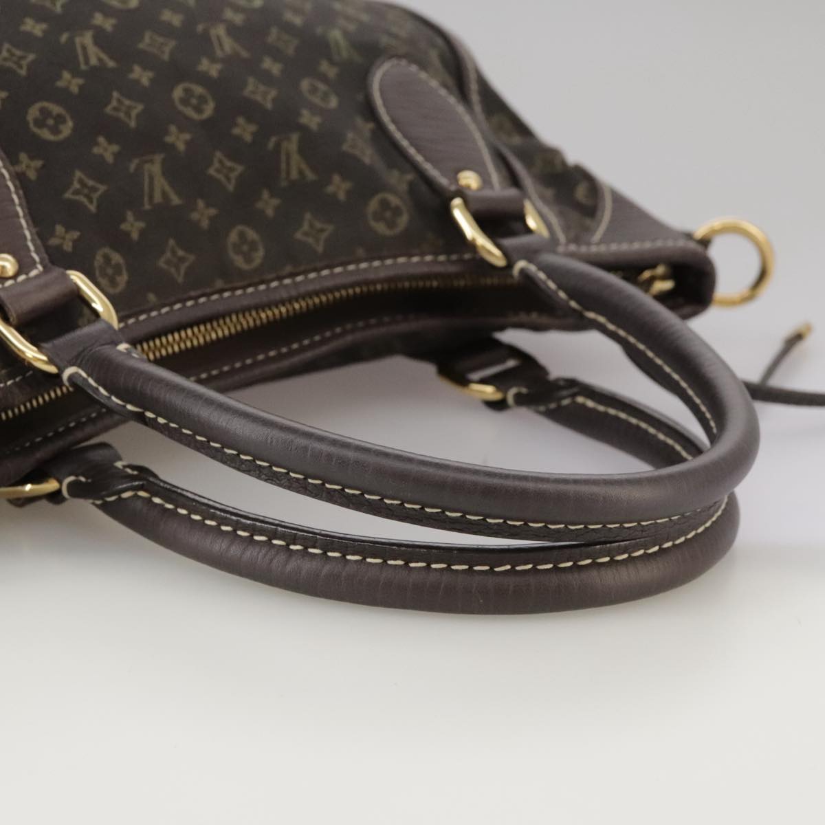 LOUIS VUITTON Monogram Mini Lin Buzasu Anjoul Bag Brown M95617 LV Auth ep6886